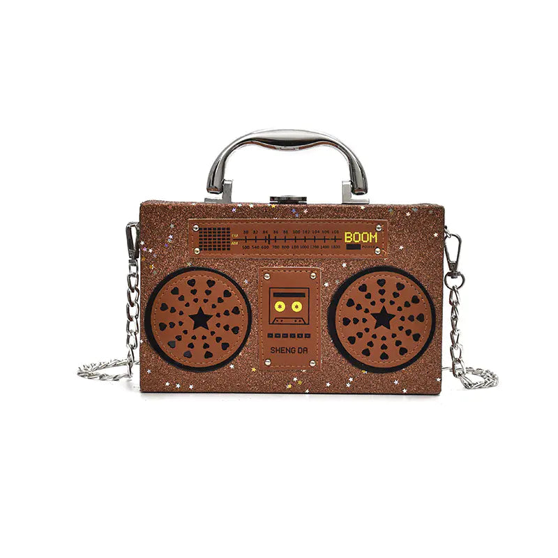 Radio Handbag, Tote Bag, Square Crossbody Bag