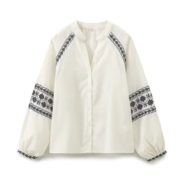 Elegant Loose Blouses - Bohimian 2024 Long Sleeve Tops