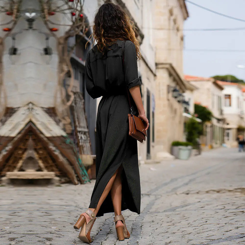 Long Shirt Dress with Flowy Design