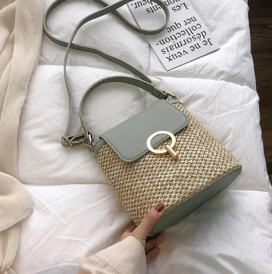 Beach Bucket Bag - Straw Shoulder Bag Collection