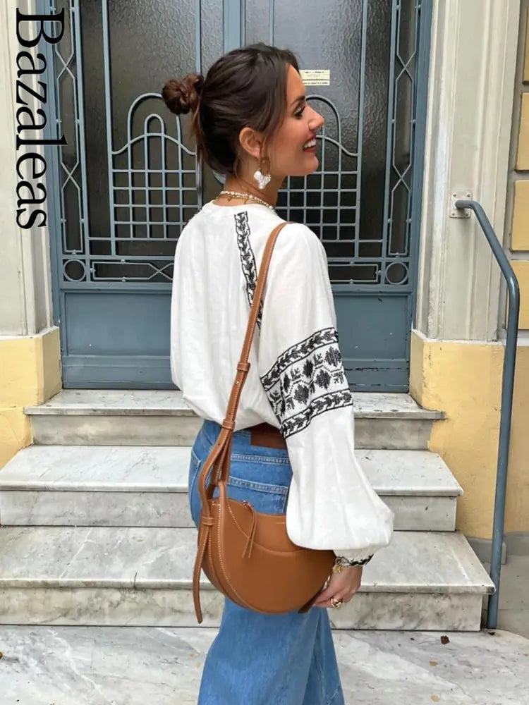 Elegant Loose Blouses - Bohimian 2024 Long Sleeve Tops