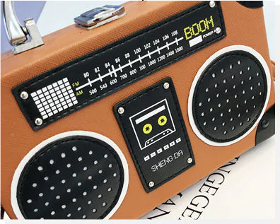 Radio Handbag, Tote Bag, Square Crossbody Bag