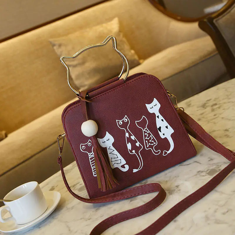 Cat Handbag, Shoulder Bag, Crossbody Women's Bag