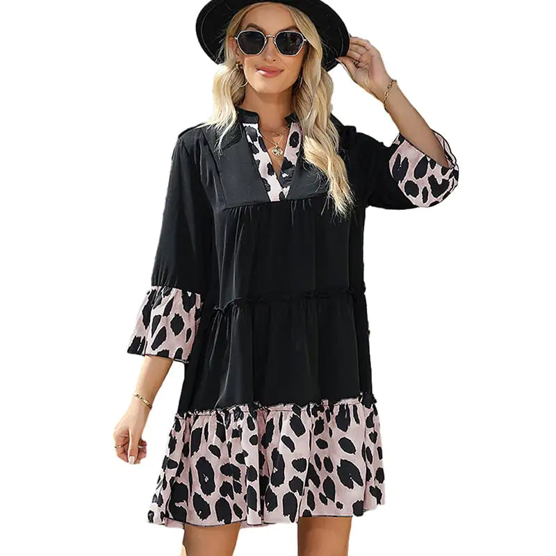 Autumn Grace Leopard Print Dress