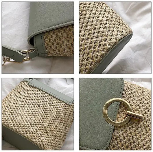 Beach Bucket Bag - Straw Shoulder Bag Collection