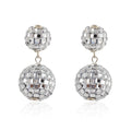 Disco Ball Earrings for Women Sparkly Disco Earrings for Womens Costume Accessories Disco Ball Dangle Earrings Mirrorball Earrings 60s 70s Earrings Disco Jewelry for Women Disco Outfits Accessories