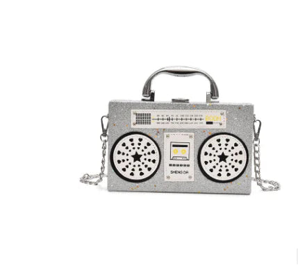 Radio Handbag, Tote Bag, Square Crossbody Bag