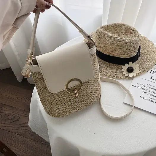Beach Bucket Bag - Straw Shoulder Bag Collection