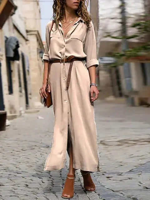 Long Shirt Dress with Flowy Design