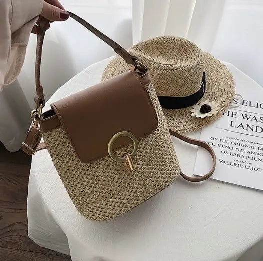 Beach Bucket Bag - Straw Shoulder Bag Collection