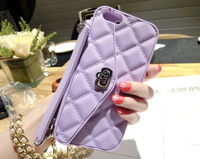 Silicone Crossbody Phone Case with Coin Purse Design