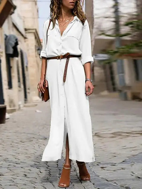Long Shirt Dress with Flowy Design