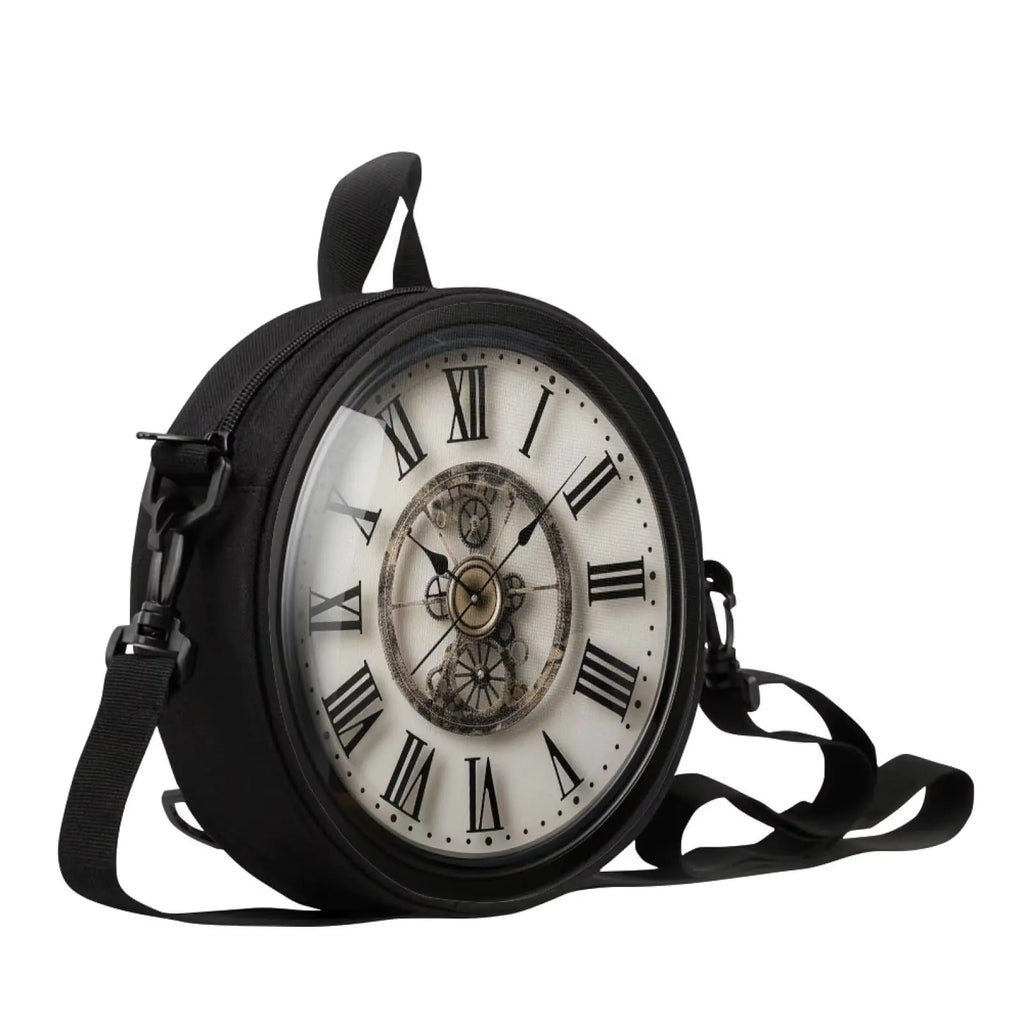 Sannovo Circle Zip Purse with Clock Design