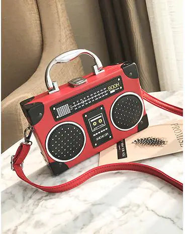 Radio Handbag, Tote Bag, Square Crossbody Bag